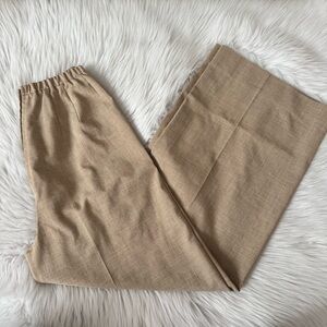 Classic Wide Leg Tan Trousers